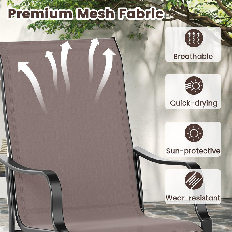 Giantex Patio Chair Set of 2 for Lawn Deck Garden Porch Kitchen Pool