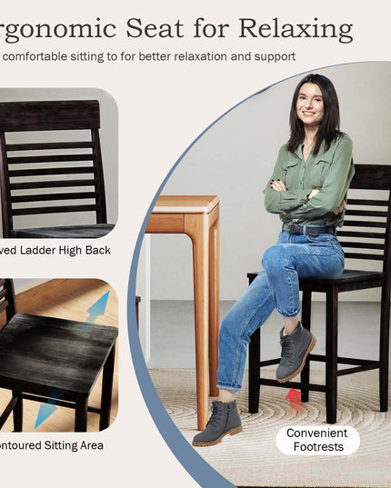 Giantex Counter Height Bar Stools Set of 2/4