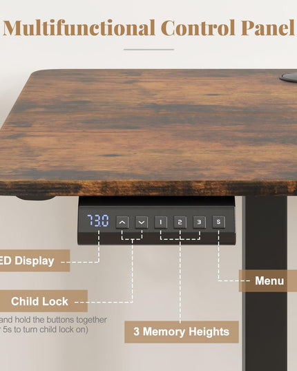 Giantex 63" x 24" Electric Standing Desk with Adjustable Height
