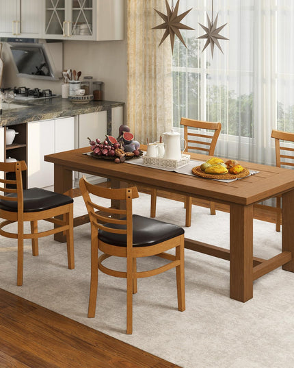 Giantex Wooden Dining Chairs Set of 2/4 w/Rubber Wood Legs