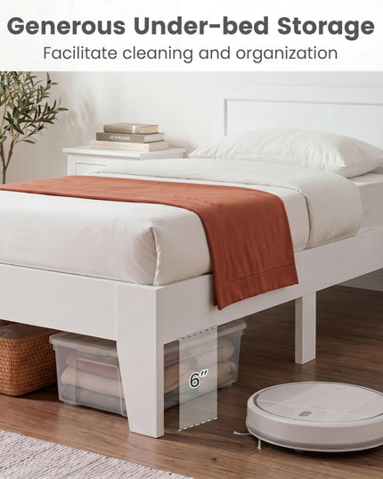 GIANTEX Twin/ Full/Queen Size Wooden Bed Frame with Heavy Duty Mattress Foundation