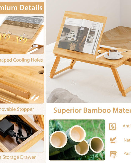Giantex Bamboo Laptop Desk