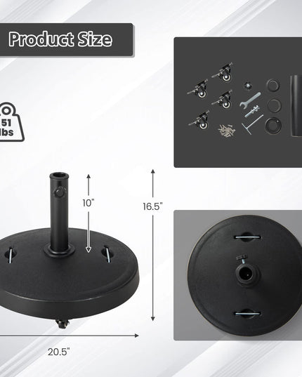 Giantex Umbrella Base with Wheels