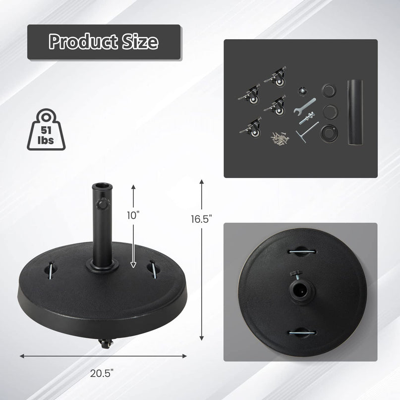 Giantex Umbrella Base with Wheels