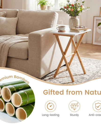 Giantex Folding TV Tray Table for Eating on Couch