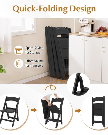 Chaises d'événement portables en résine Giantex avec siège rembourré