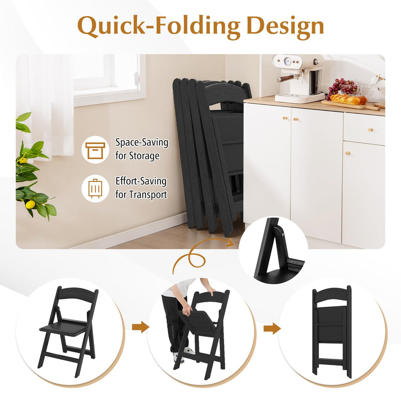 Giantex Portable Resin Event Chairs with Padded Seat