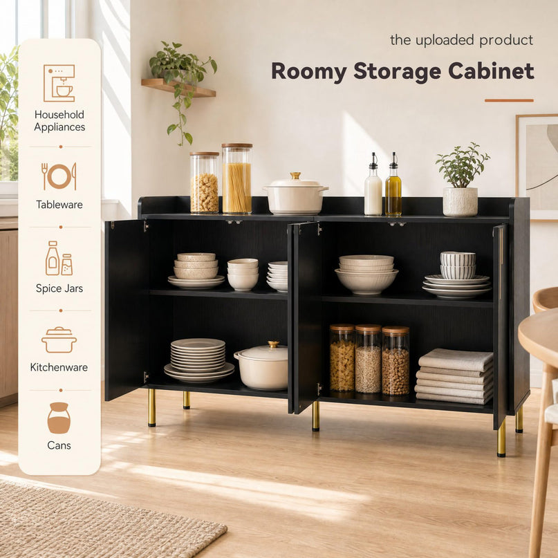 Giantex 55" Buffet Cabinet with 4 Doors