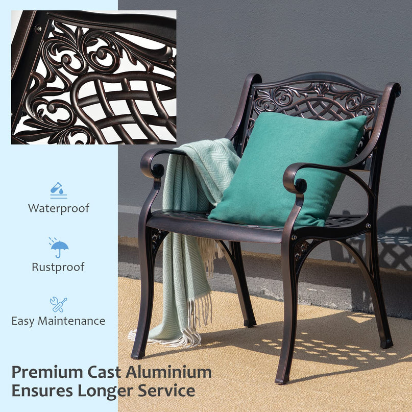 Giantex Patio Chairs, Outdoor Armchairs for Garden Deck Backyard Poolside