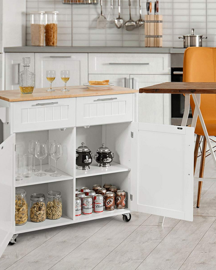 Giantex Kitchen Island Cart Rolling Storage Trolley Cart