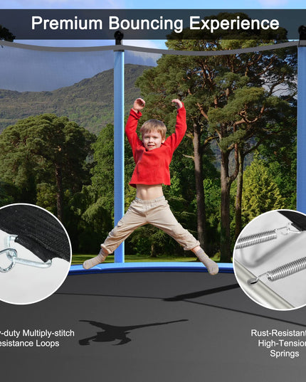 Giantex 8Ft 10Ft 12Ft 14Ft 15Ft 16Ft ASTM Certified Approved Recreational Trampolines