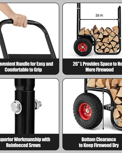 Giantex Firewood Log Cart Carrier
