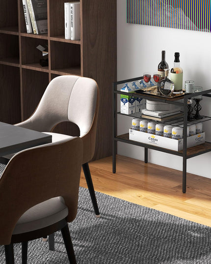 Giantex 3-Tier Storage Rack, 24" Compact Shelving Unit Storage Shelves with Unique Removable Panel for Different Heights