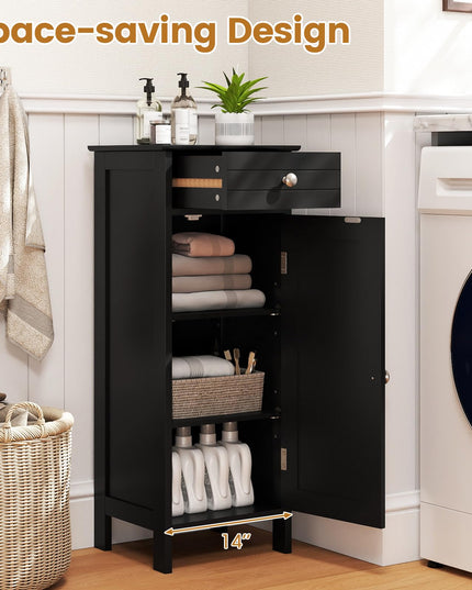 Giantex Meuble de Rangement Étroit pour Salle de Bain 34,5”