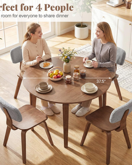 Giantex 37.5" Round Dining Table Set for Small Apartment