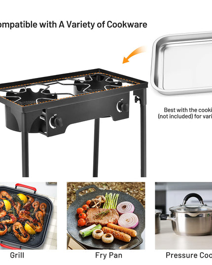 Giantex 150,000 BTU Outdoor Double Burner Stove