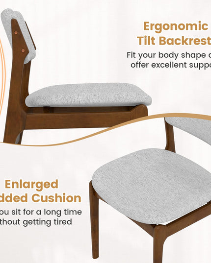 Giantex Modern Padded Dining Chairs Set of 2/4 Upholstered Kitchen Chairs