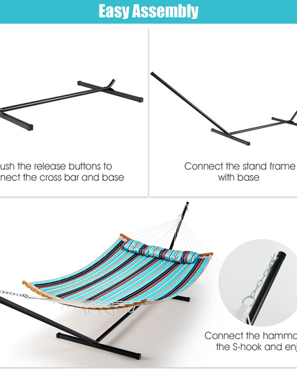 Giantex Hammock Stand 2-Person Heavy-Duty Hammock Frame with Storage Bag