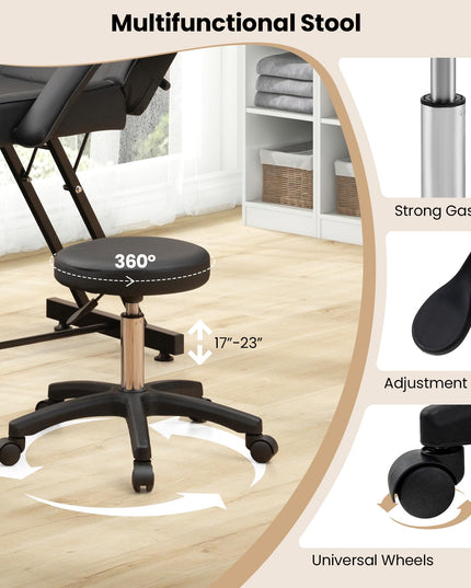 Giantex 73" Facial Chair with Hydraulic Stool, Tattoo Chair with with Adjustable Backrest & Legrest