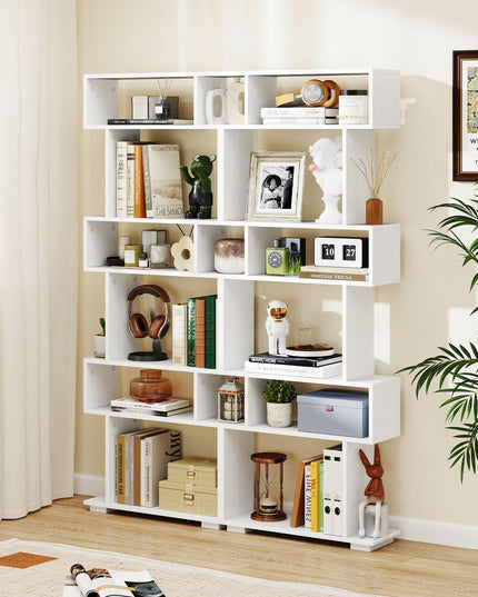 Giantex 6 Tier Geometric Bookshelf with 2 Anti Tipping Kits