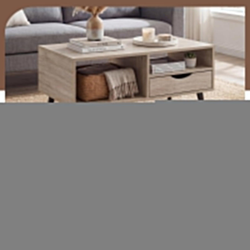 Table basse en bois Giantex avec tiroir de rangement, table de centre rustique de 36,5 pouces