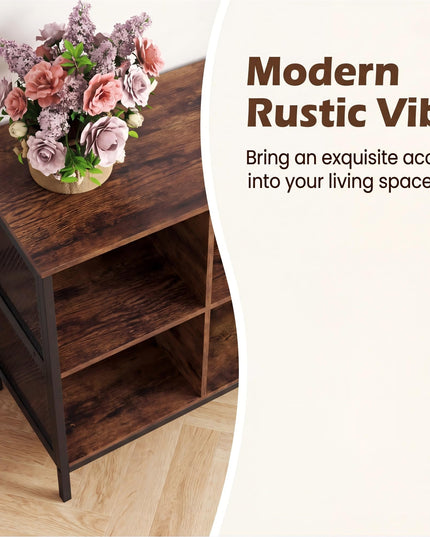 Giantex 42" Wide Bookcase with 6 Cubes