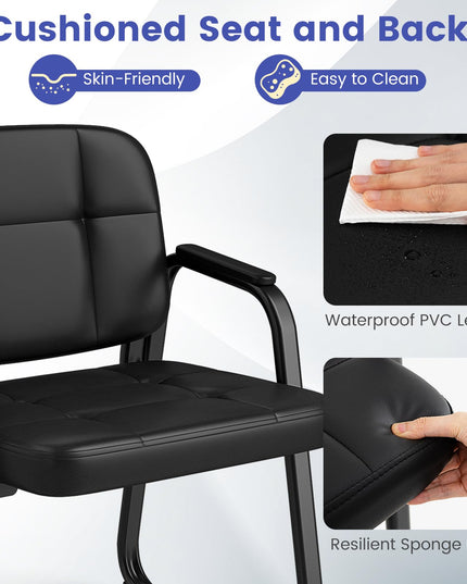 Chaises d'accueil Giantex pour salle d'attente avec accoudoirs rembourrés