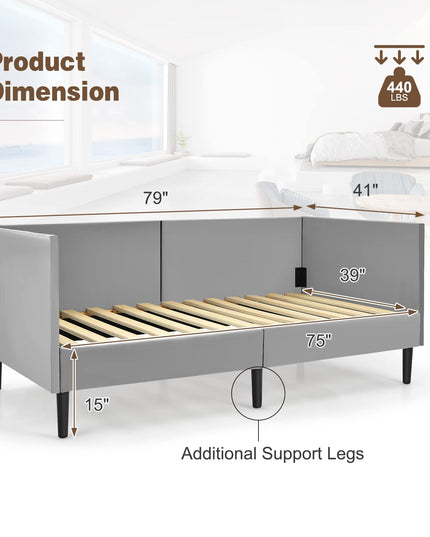 Giantex Upholstered Daybed, Twin Daybed