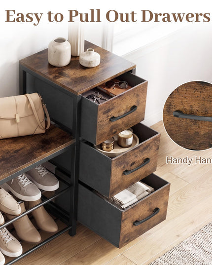 Giantex 3-Tier Shoe Storage Bench for Entryway