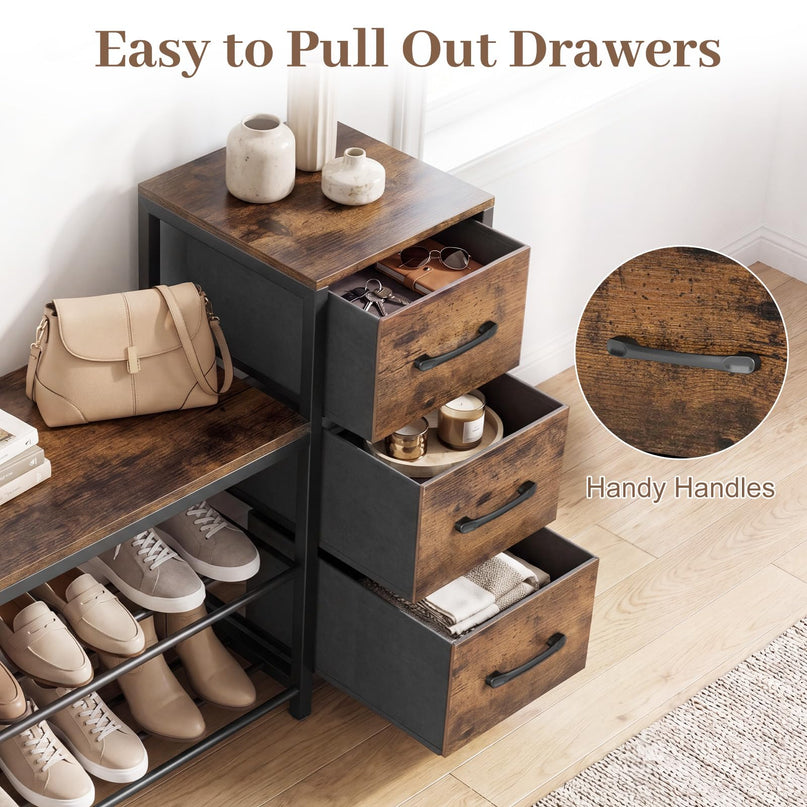 Giantex 3-Tier Shoe Storage Bench for Entryway
