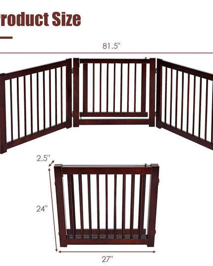 24 inch Configurable Dog Gate with Door