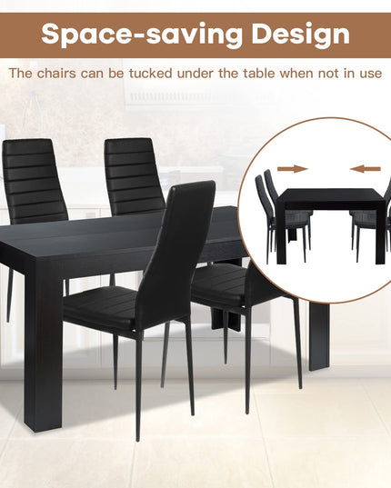 Giantex 5 Pieces Dining Table Set, Modern Kitchen Table Set