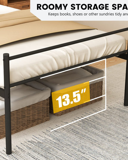 Giantex Twin Size Metal Bed Frame with Headboard & Footboard, 13.5 Inch Platform Bed Frame