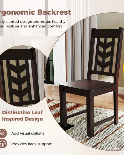 Giantex Wooden Dining Chairs Set of 2/4