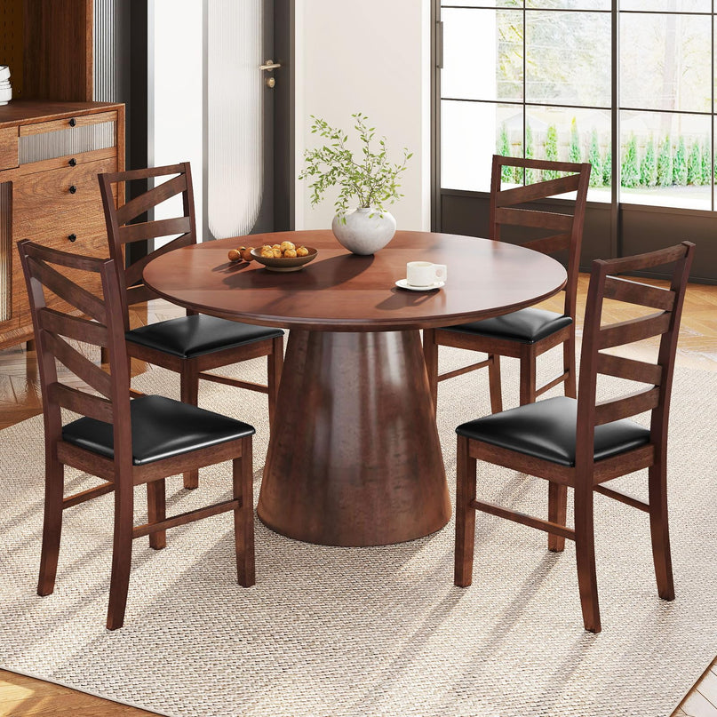 Giantex Wooden Dining Chairs Set of 2/4 for Dining Room