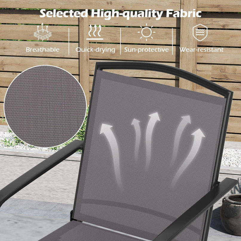 Giantex Outdoor Swivel Chairs Set of 2/4