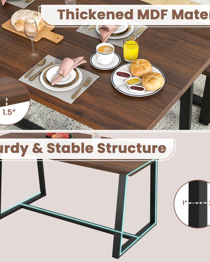 Giantex 63" Large Dining Table for 4-6