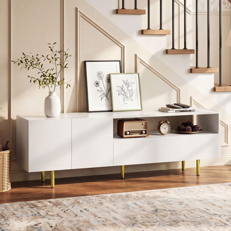 Giantex Wooden TV Stand for TVs up to 70" with Storage Cabinet