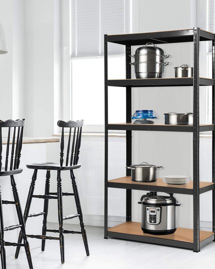 Giantex Shelving Rack Storage Shelf Steel Garage Utility Rack 5-Shelf Adjustable Shelves