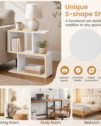 Giantex 3-Tier Geometric Bookshelf (1/2)