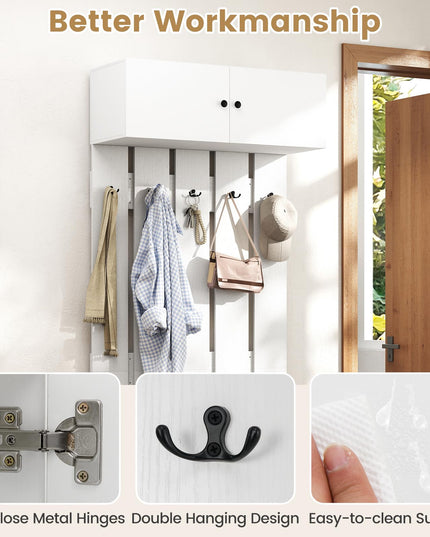 Giantex Wall Mounted Coat Rack for Hallway Bedroom Bathroom