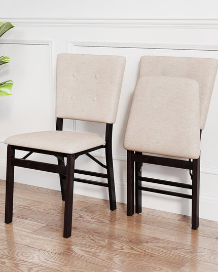 Giantex Folding Dining Chairs Set of 2/4 Armless Kitchen Chair
