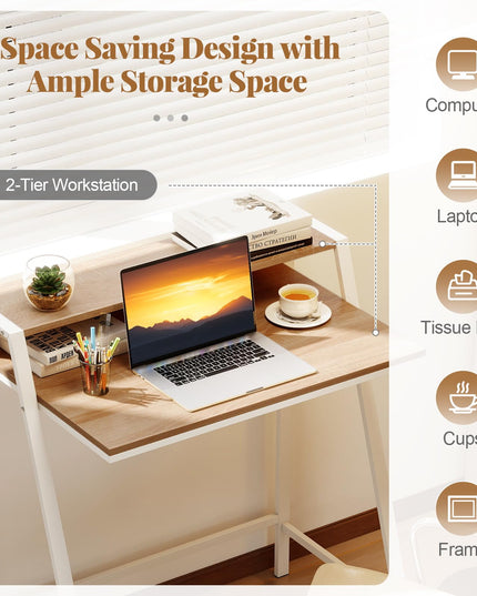 Giantex Small Computer Desk 31.5" Compact Home Office Desk