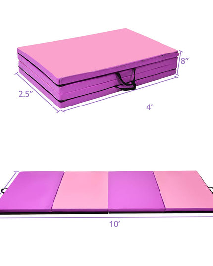 Giantex  Folding Anti-Tear Gymnastics Mat with Carrying Handles