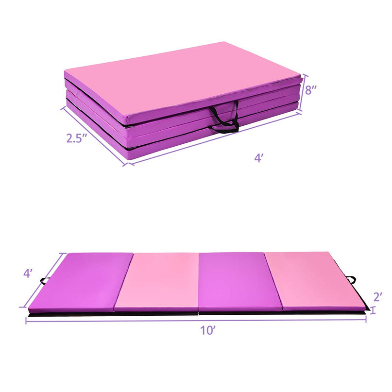 Giantex  Folding Anti-Tear Gymnastics Mat with Carrying Handles