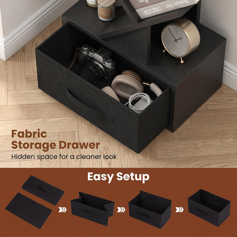 GIANTEX 9-Tier Tree Bookshelf with Drawer for Home Office