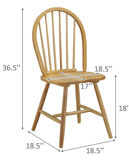 Set of 4 Windsor Chairs, Country Wood Chairs - Giantex