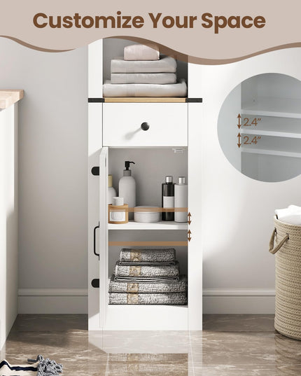 Giantex Meuble de rangement de salle de bain de 173 cm de haut de style ferme