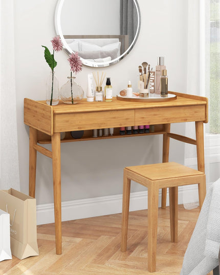 39.5" Bamboo Home Office Desk - Giantex