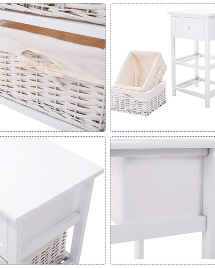 Giantex Nightstand with Drawers Wooden